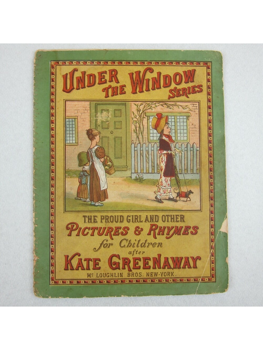 Antique 1880s Children's Book Proud Girl & Other Pictures Rhymes Kate Greenaway